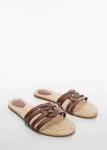 Sandalias Solange Cuero Talla 40 Mujer Mango