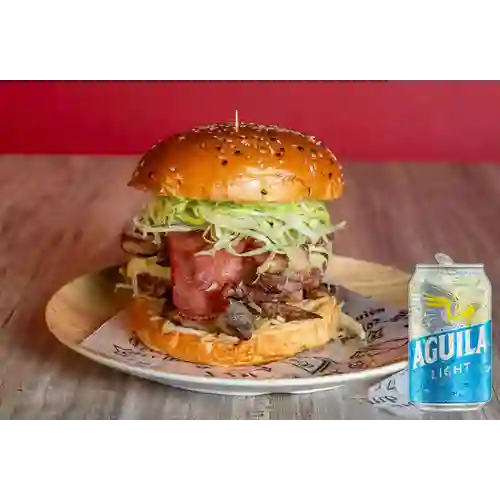 Combo Buffalo Burger + Cerveza Aguila Light Lta 330ml