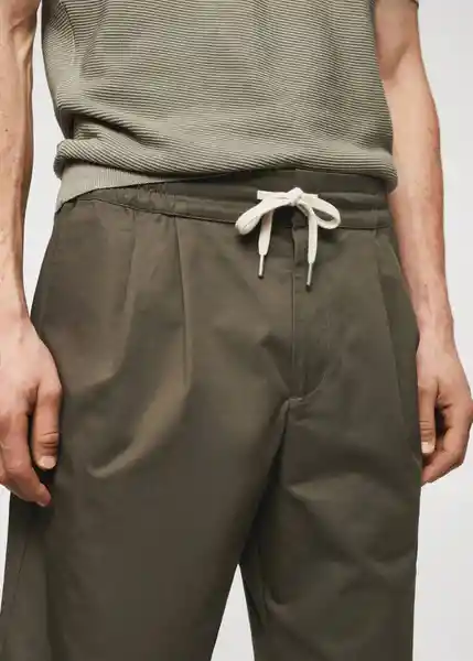 Bermuda Nello Khaki Talla 42 Hombre Mango