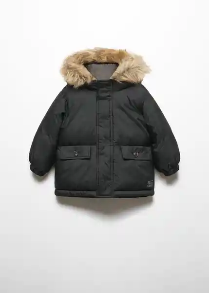 Abrigo Anorak Ricky Negro Talla 70 Niños Mango