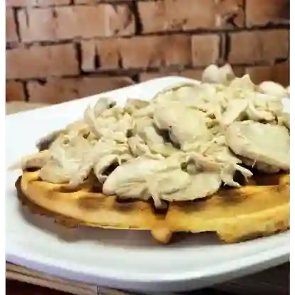 Waffles de Pollo con Champiñon