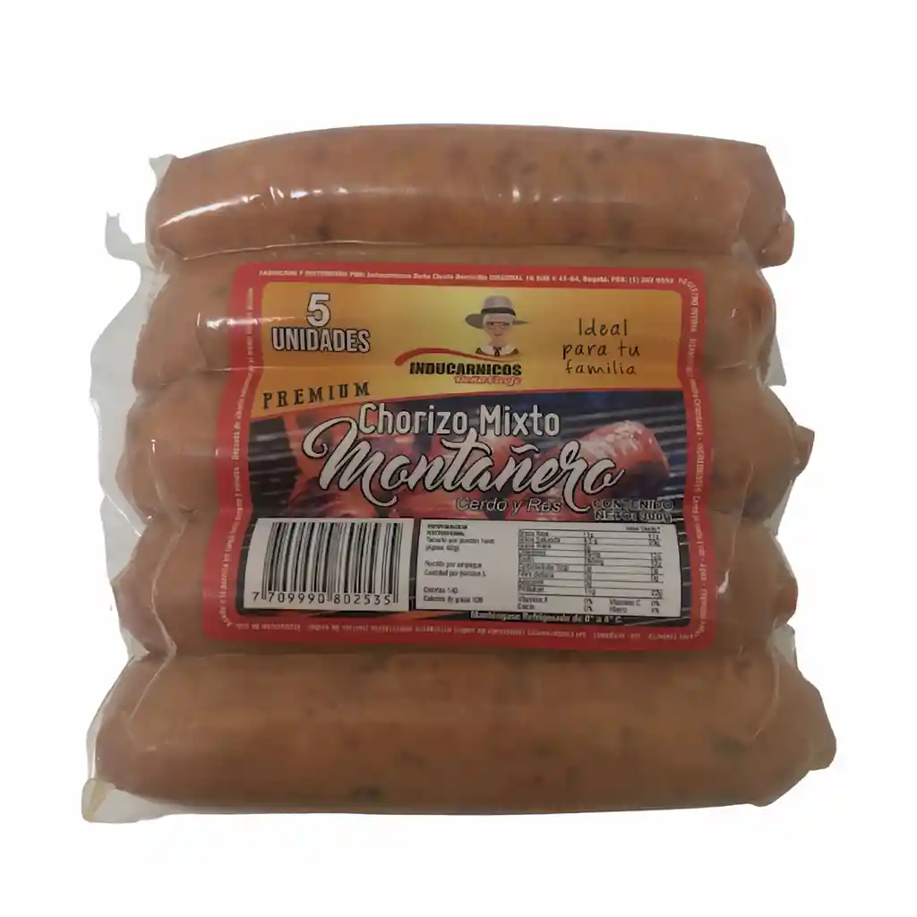 Inducarnicos Doña Cleofe Chorizo Mixto Montañero