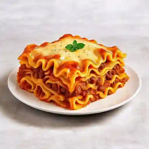 Lasagna con salsa bolonegsa y pollo