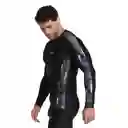 Camiseta Manga Larga Sunshine Marine Dot Linear Hombre Negro-xl