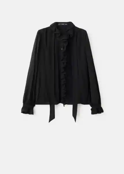 Blusa Bologna Negro Talla S Mujer Mango