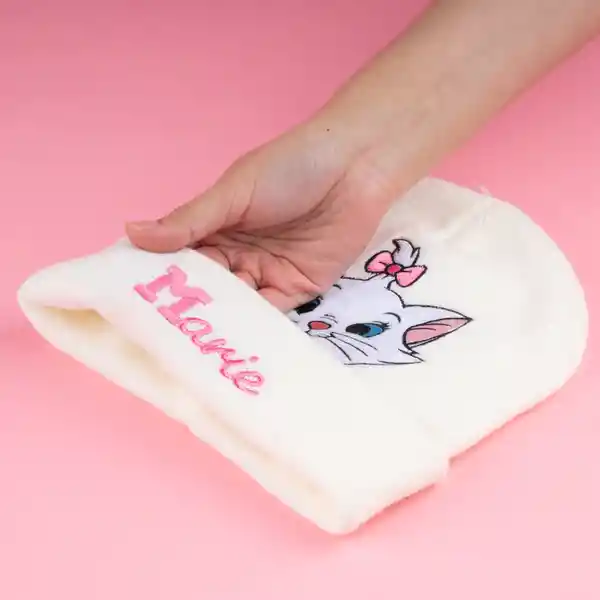 Gorro Tejido Disney Cat Colección Marie Blanco Miniso