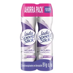 Desodorante Mujer Lady Speed Stick Derma + Aclarado 91 g x 2 Und