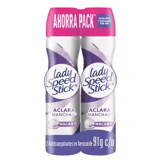 Desodorante Mujer Lady Speed Stick Derma + Aclarado 91 g x 2 Und