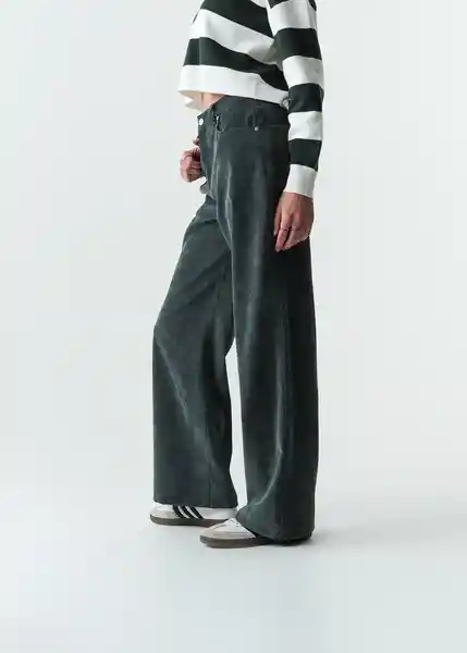 Pantalón Adri Mujer Verde Hidai Ultraoscuro Talla 12 433G358 Naf Naf