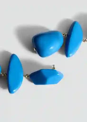 Pendientes Mabel Azul Talla 99 Mujer Mango