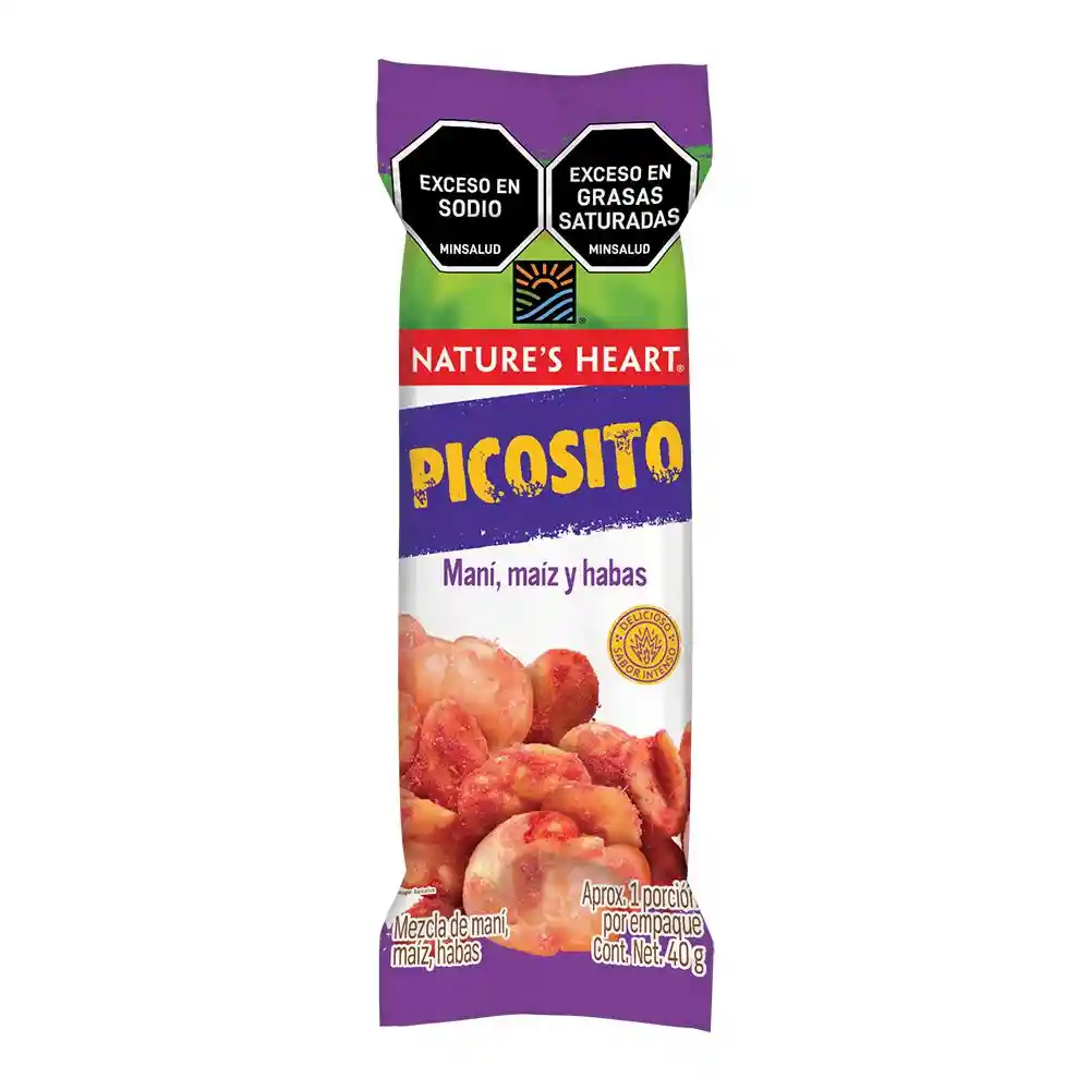 Maní, mapiz y habas Picosito NATURES HEART 40 gr