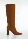 Botines es Jockey Tabaco Talla 35 Mujer Mango