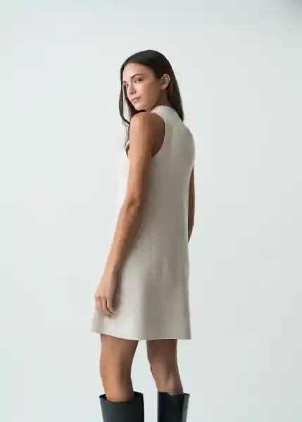 Vestido Mujer Crudo Ballueca Claro Talla M 572G070 Naf Naf