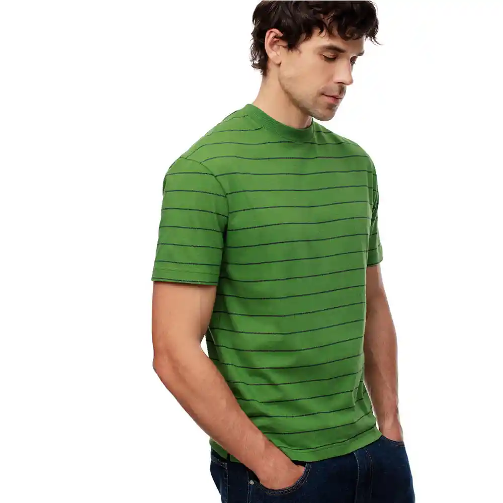 Camiseta Manga Corta en Algodón Masculino Fitete Gef Talla L