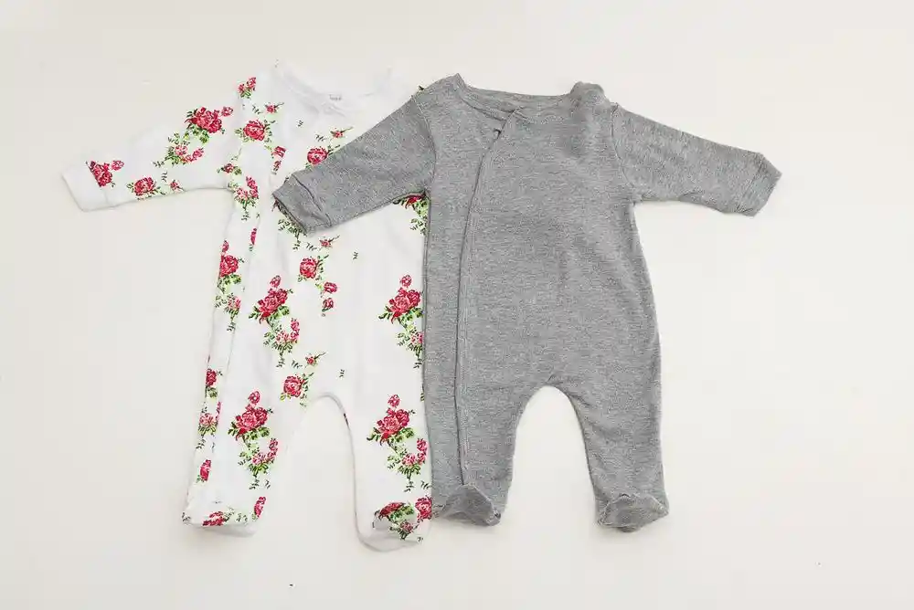 Pijama Para Niña Bebé X2 3/6 Meses-gris Jasp
