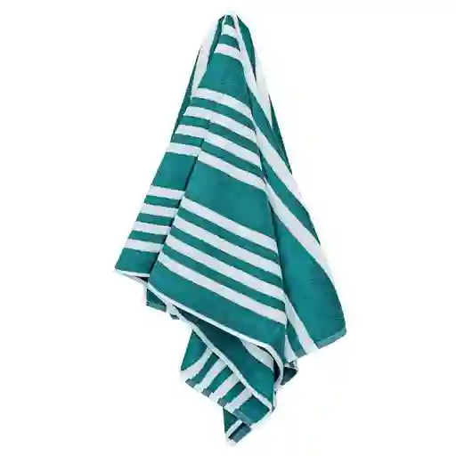 Toalla Rayas 70x150 en 420 Gm² Turquesa