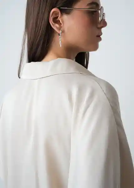 Camisa Yerai Mujer Crudo Abedul Claro Talla M 513G393 Naf Naf