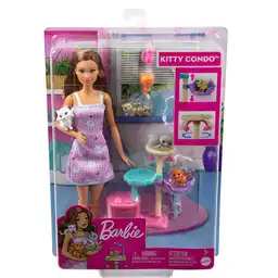 Barbie Set de Muñeca Cuidado de Gatitos HHB70