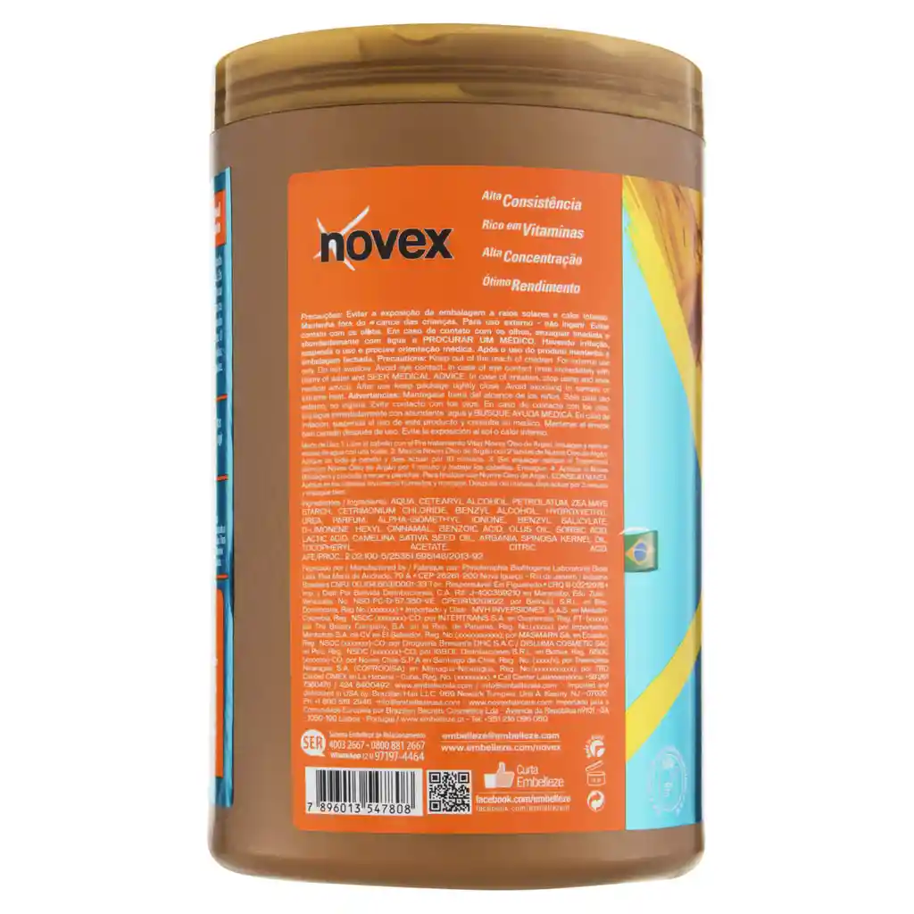 Novex oleo de argan 1000g