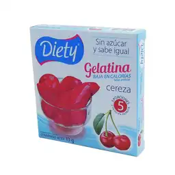 Diety Gelatina en Polvo Sabor a Cereza sin Azúcar