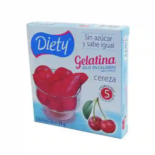 Diety Gelatina en Polvo Sabor a Cereza sin Azúcar