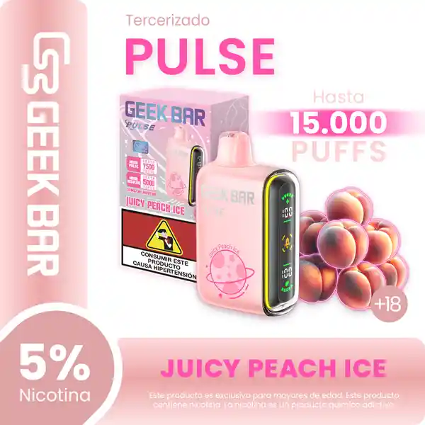Geek Bar  Vape Pulse Juicy Peach Ice - 15000 puffs - 5% Nicotina