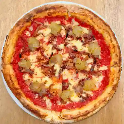 Pera Caramelizada, Brie y Guanciale