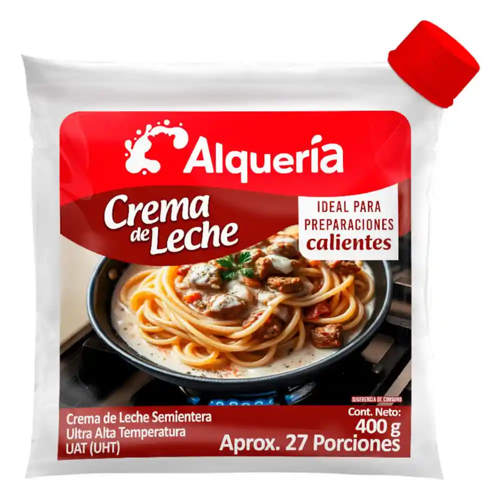 Crema Alqueria Leche Semientera Uat (400 Gr)