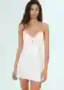 Vestido Sol Blanco Talla S Mujer Mango