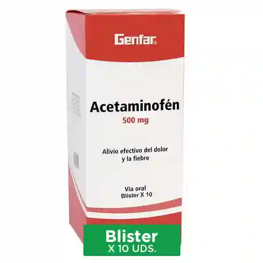 Genfar Acetaminofén Blister (500 mg)