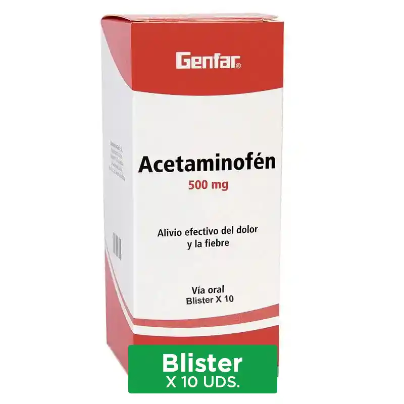 Genfar Acetaminofén Blister (500 mg)