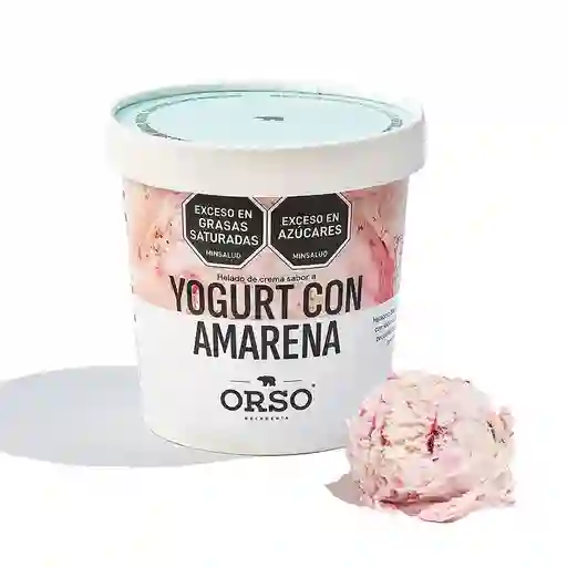Helado de Crema Sabor Yogurt Con Amarena Orso