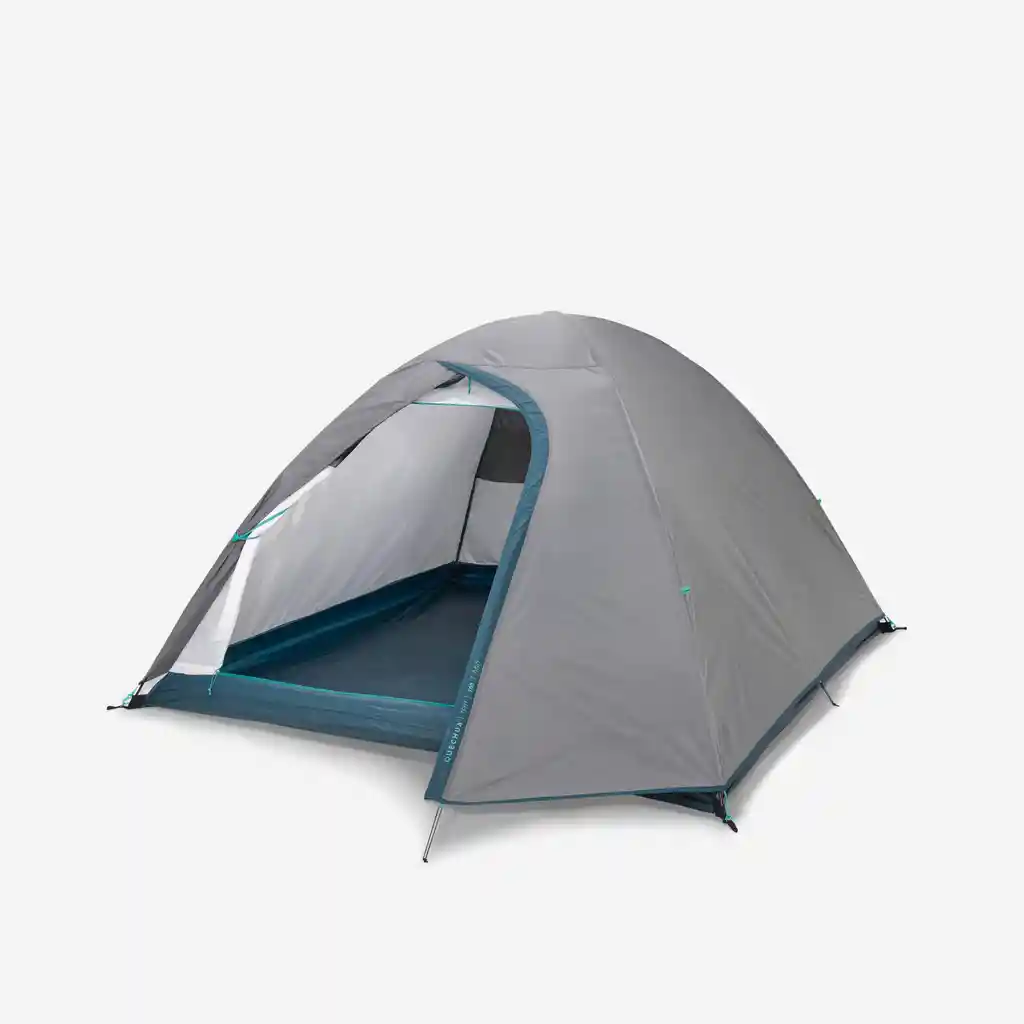 Carpa Impermeable Para 3 Personas Para Camping Mh100 Quechua Gris