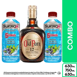 Combo Old Parr 12 Años 750 mL + Suerox Mora Azul