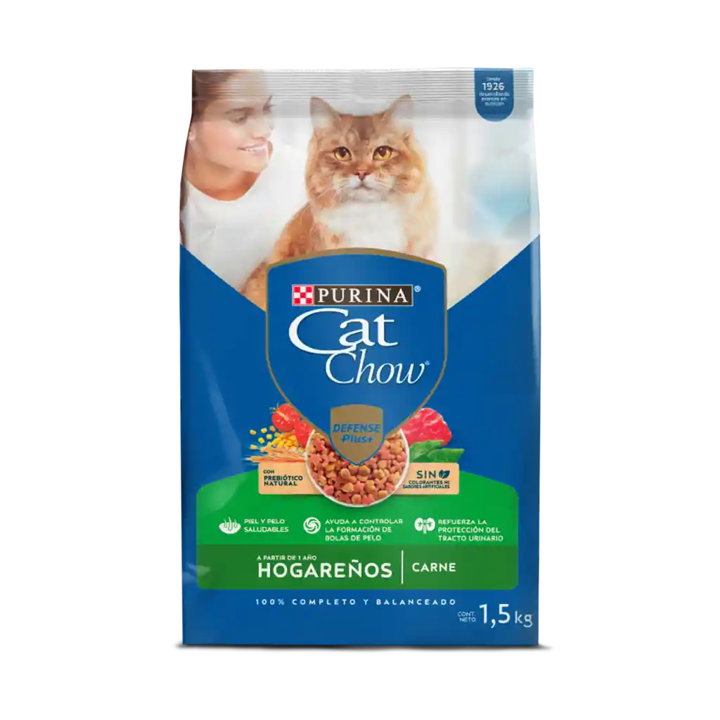 Comida para gatos Purina Cat Chow adulto hogareños x 1,5 kg