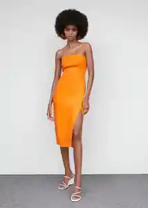 Vestido Javi Naranja Talla S Mujer Mango