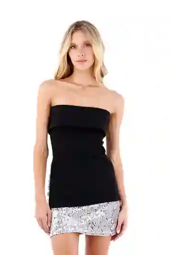 Top Gala Negro Talla S Mercedes Campuzano