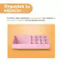 Organizador Plástico de Maquillaje Compartimentos Rosa Miniso