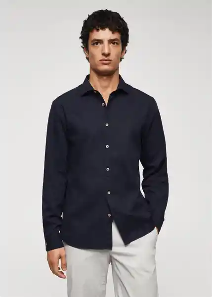 Camisa Arthur Navy Talla XXL Hombre Mango