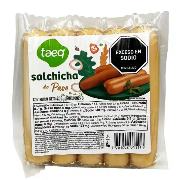 Taeq Salchicha de Pavo
