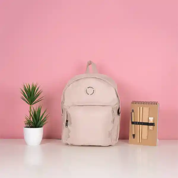 Mochila de Moda Youth With You Beige Miniso