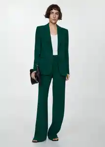 Blazer Americana Iguana Botella Talla S Mujer Mango