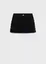 Falda Partyf Tejano Negro Talla 19 Niñas Mango