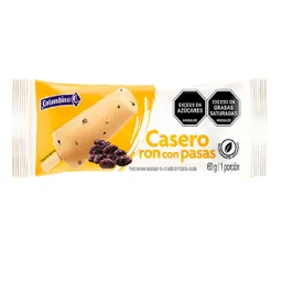 Helado Casero Ron Con Pasas