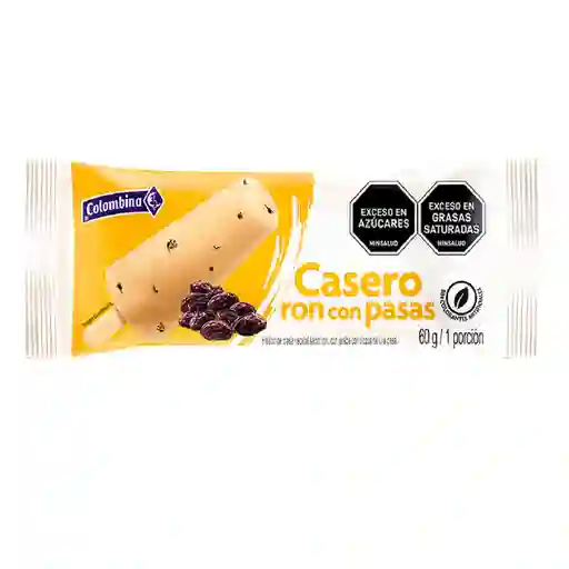 Helado Casero Ron Con Pasas