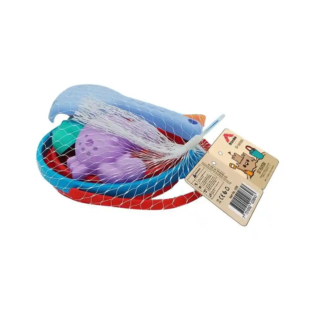 Set Playero Con Moldes Balde Rojo Finlandek Kids