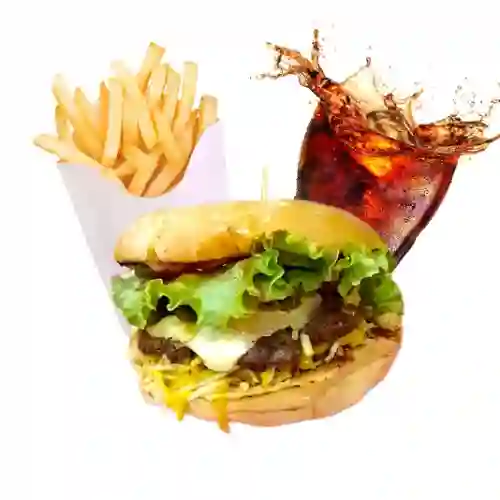 Combo Hamburguesas + Papas y Gaseosa