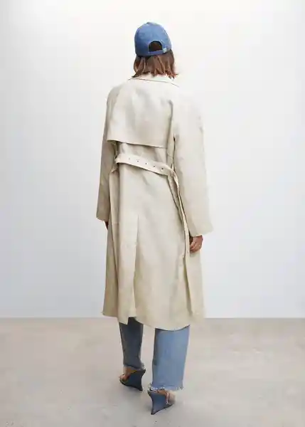 Gabardina Trench Morisca Piedra Talla 24 Mujer Mango