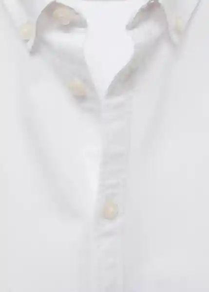 Camisa Oxford Blanco Talla 07 Niños Mango