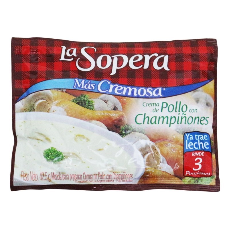 La Sopera Crema Instantánea de Pollo con Champiñones 42.5 g